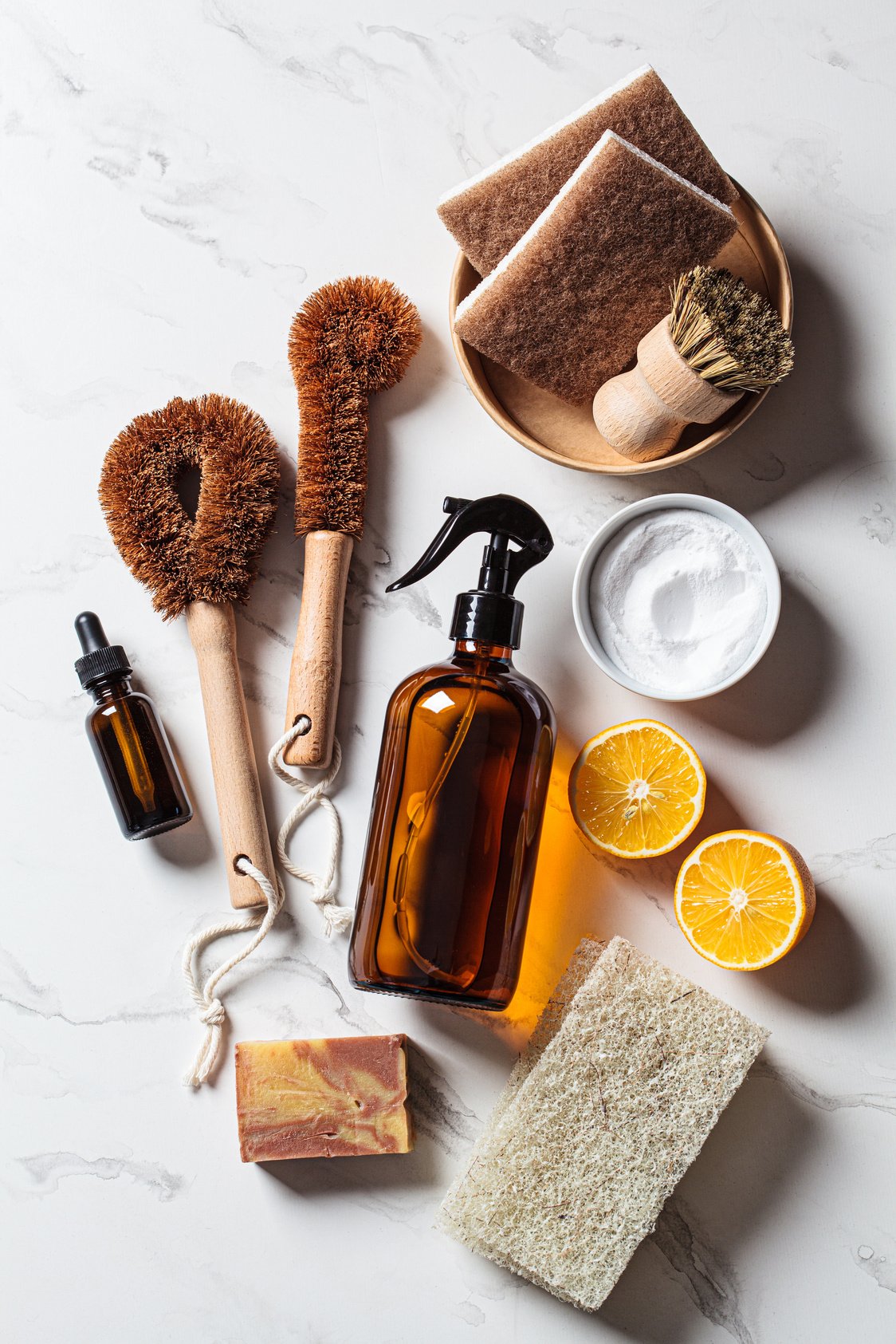 Eco Home Cleaning Accessories. Natural Brushes, Sponges and Orga